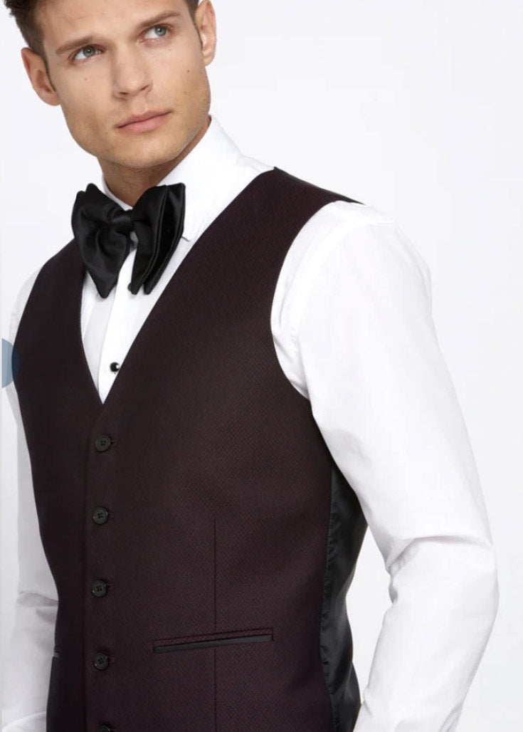 Rental - Benetti Elton Wine Waistcoat - 5024